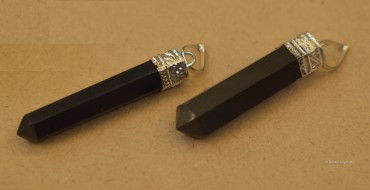 Shungite Cap-Pencil pendant