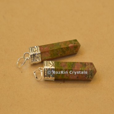 Unakite Cap-Pencil pendant