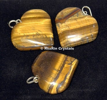 Tiger Eye Heart Pendants