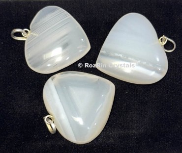 White agate Heart Pendants