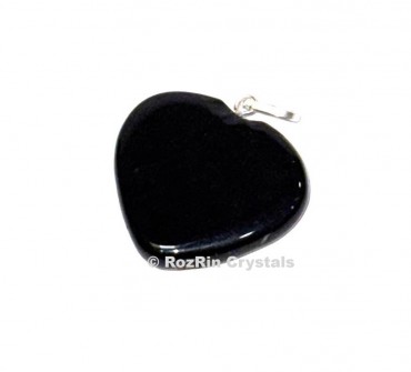 Black Obsidian Heart Pendants